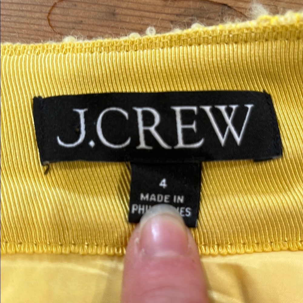 J. Crew Sunny Yellow A-Line Wool Blend Mini Skirt - Picture 2 of 12
